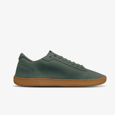 Medial: Olive Green / Gum athleisure barefoot casual crossfit workout shoes #color_olive-gum