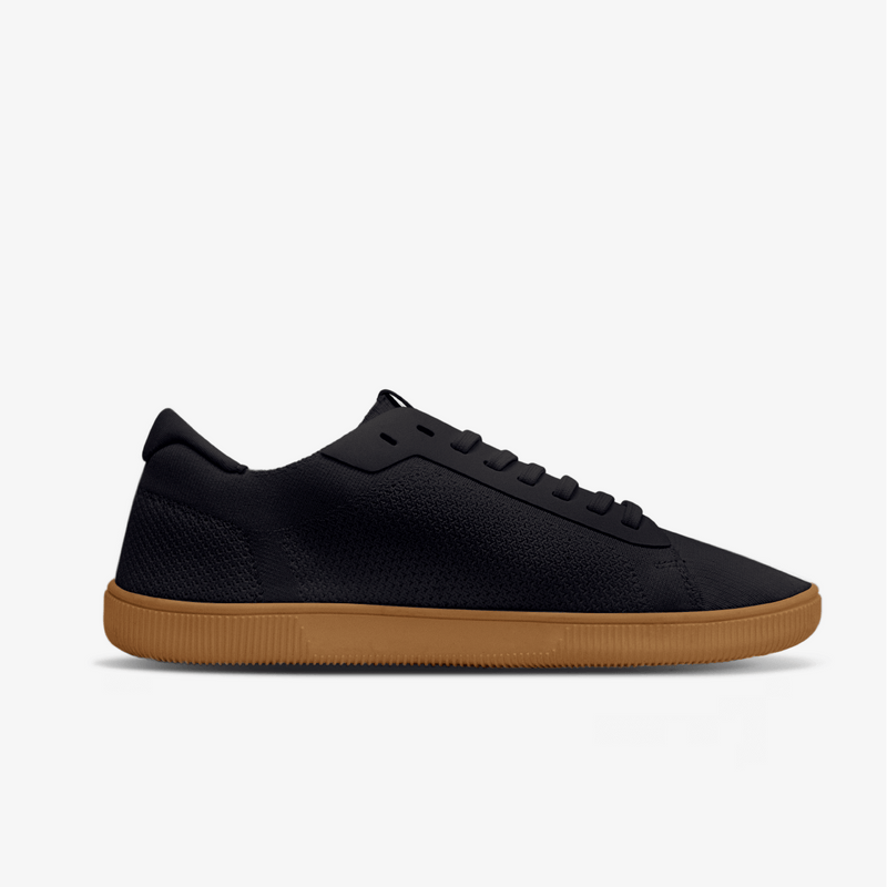 Medial: Black/Gum athleisure barefoot casual crossfit workout shoes 