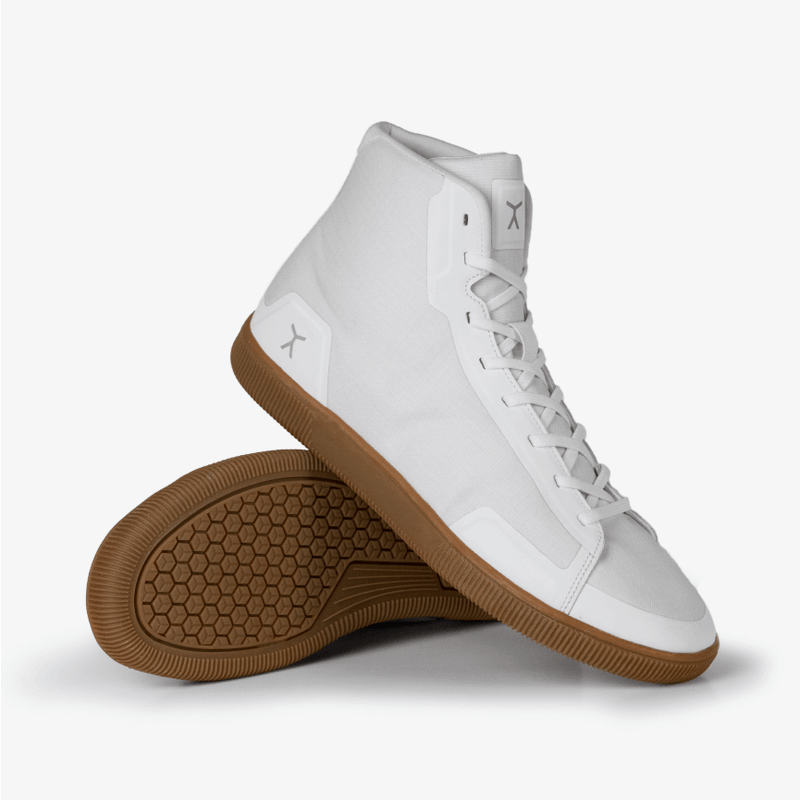 White-gum high top barefoot gym crossfit lifting workout shoes  