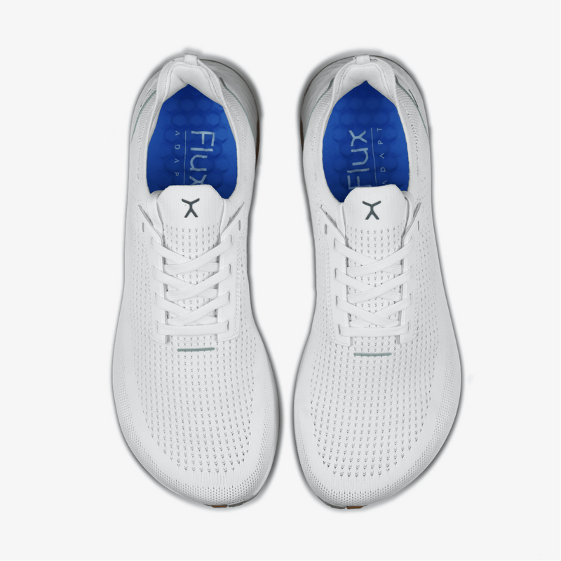 Top Down White with Gum Sole Running Shoe 