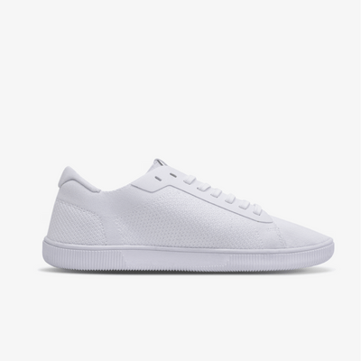 Medial: All white athleisure barefoot casual crossfit workout shoes #color_whiteout