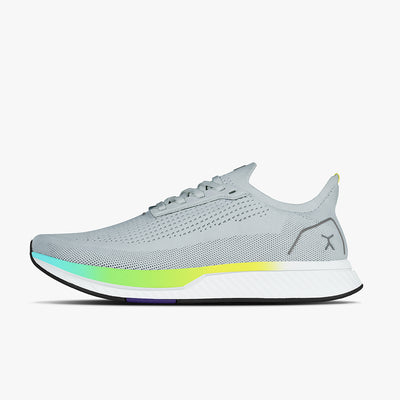 Lateral view of running shoe #color_grey-nebula-rn
