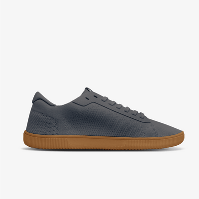 Medial: Grey Gum athleisure barefoot casual crossfit workout shoes #color_grey-gum