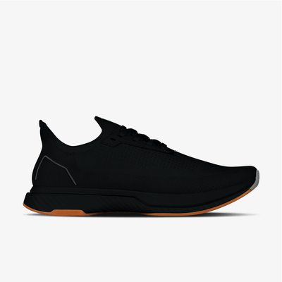 Medial Black shoe with Gum Sole Running Shoe #color_black-gum-rn