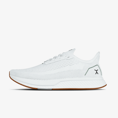 Lateral White with Gum Sole Running Shoe#color_white-gum-rn