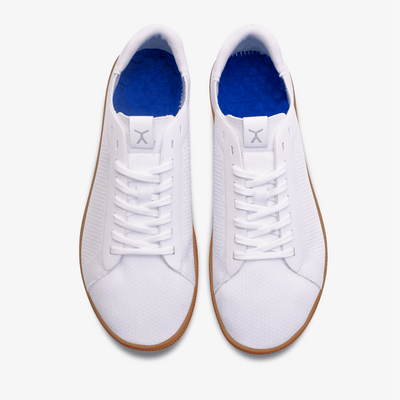 Top-Down: White/Gum rubber athleisure barefoot casual crossfit workout shoes #color_white-gum